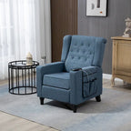 Poltrona reclinabile singola – Grigio chiaro / Blu marino / Kaki