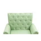 Poltrona con braccioli di metà secolo blu navy/verde/beige/grigia, schienale capitonné e gambe in legno, 1 posto