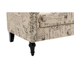 Poltrona con braccioli di metà secolo blu navy/verde/beige/grigia, schienale capitonné e gambe in legno, 1 posto