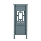 Tavolo Consolle Vintage con 4 Cassetti e 1 Ripiano – Bianco Antico / Marrone / Blu / Verde, Pino Massiccio, Uso per 1 Persona