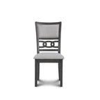 Set da pranzo rotondo, 5 pezzi, 4 posti, Beige/Ciliegio e Grigio chiaro/Grigio