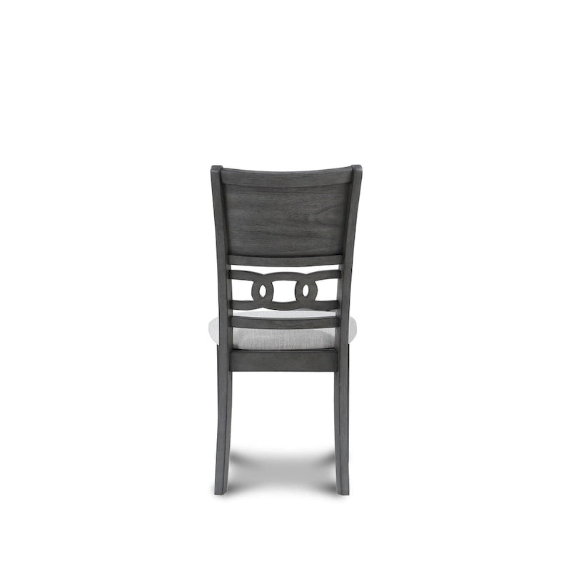 Set da pranzo rotondo, 5 pezzi, 4 posti, Beige/Ciliegio e Grigio chiaro/Grigio