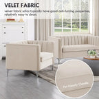 Divanetto due posti in velluto, stile Mid-Century (blu/grigio/nero/beige)