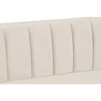 Divanetto due posti in velluto, stile Mid-Century (blu/grigio/nero/beige)