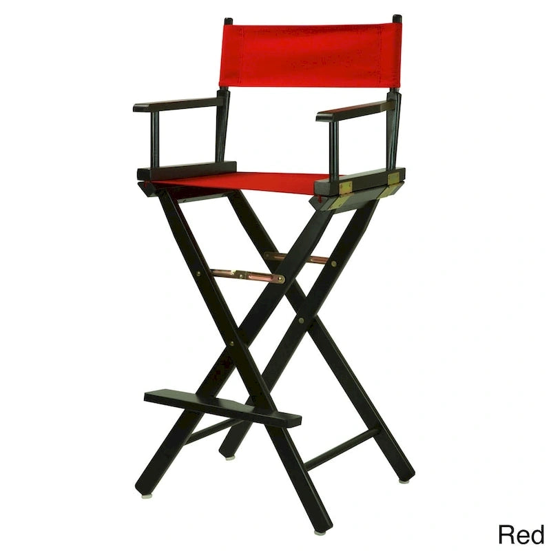 Sedia da regista pieghevole, vari colori, 1 persona, struttura in legno, altezza seduta 76 cm