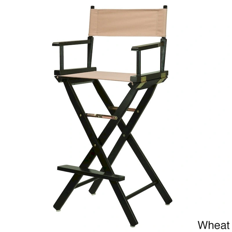 Sedia da regista pieghevole, vari colori, 1 persona, struttura in legno, altezza seduta 76 cm