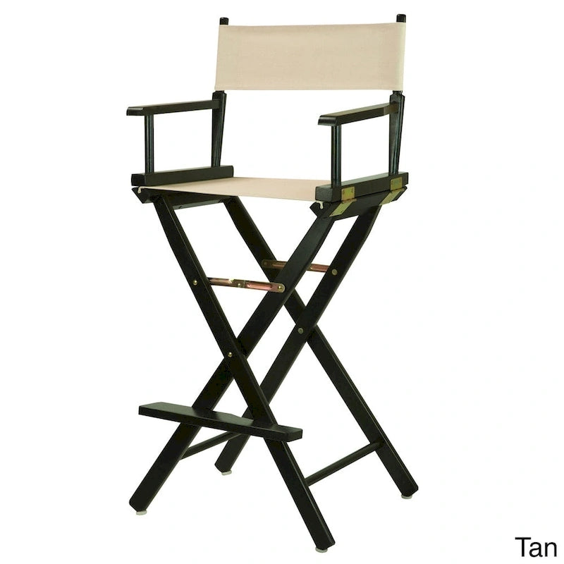 Sedia da regista pieghevole, vari colori, 1 persona, struttura in legno, altezza seduta 76 cm