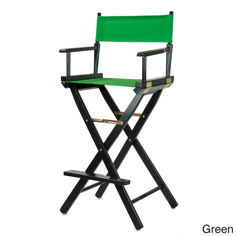 Sedia da regista pieghevole, vari colori, 1 persona, struttura in legno, altezza seduta 76 cm
