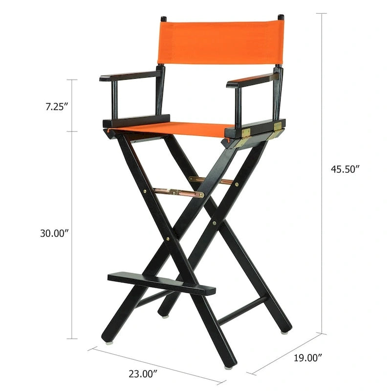 Sedia da regista pieghevole, vari colori, 1 persona, struttura in legno, altezza seduta 76 cm