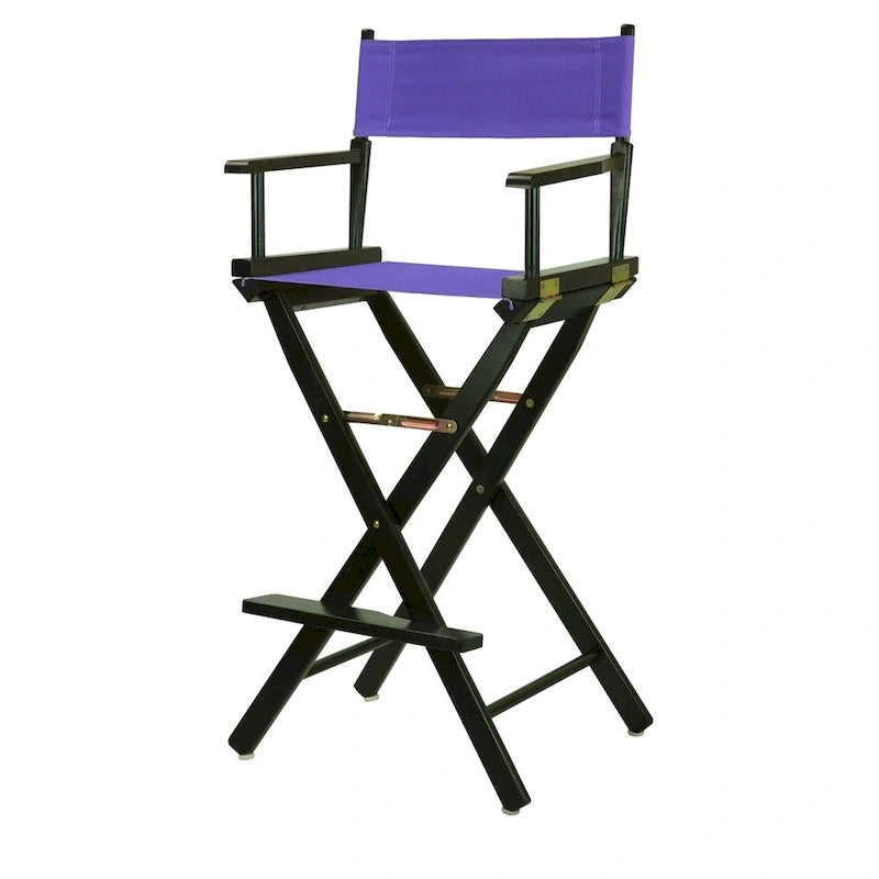 Sedia da regista pieghevole, vari colori, 1 persona, struttura in legno, altezza seduta 76 cm