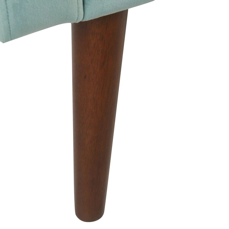 Panca contenitore Aqua in velluto, stile Mid-Century, 1 persona