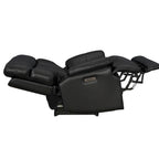Poltrona reclinabile elettrica a gravità zero, con sedile singolo, in pelle primo fiore marrone/nera