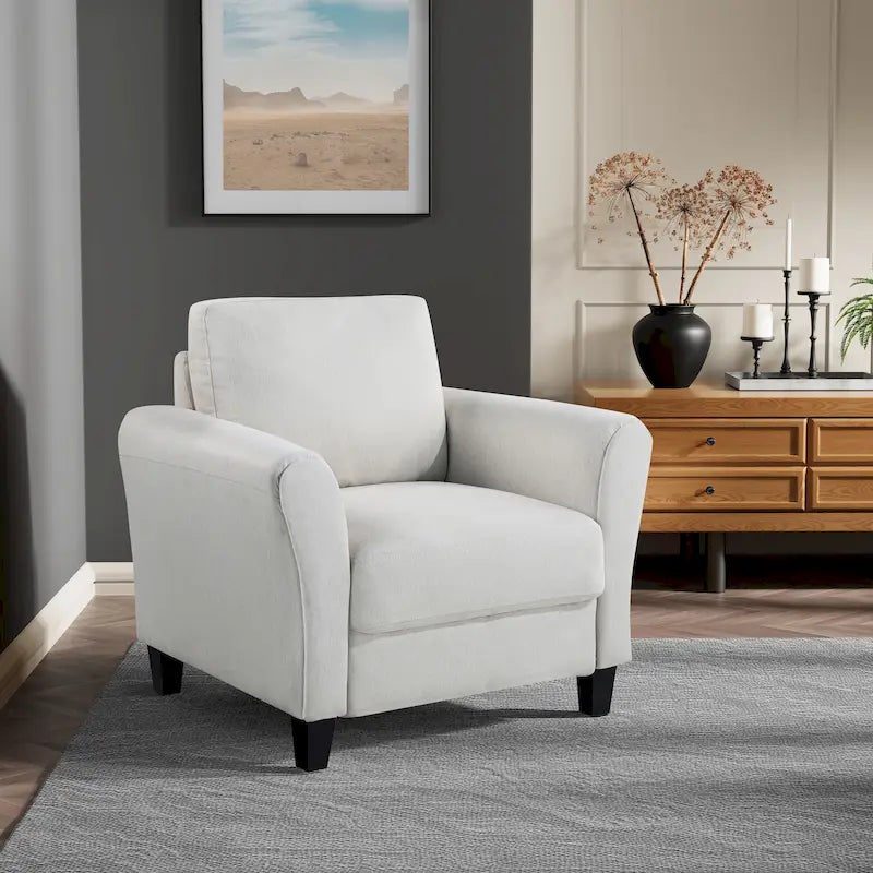 Poltrona d'accento in microfibra, monoposto – Grigio scuro / Caffè / Marrone / Ostrica / Blu