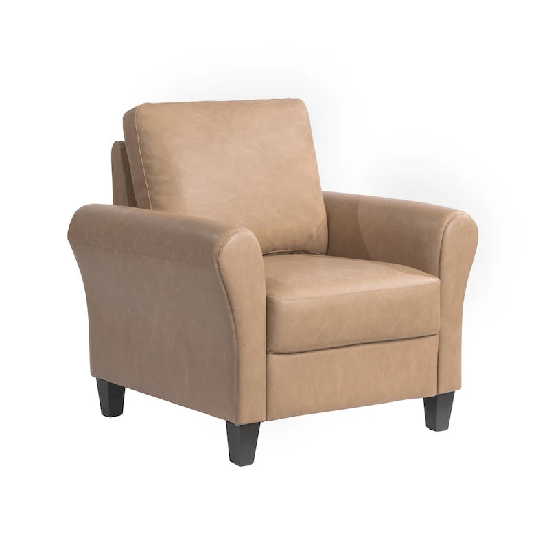 Poltrona d'accento in microfibra, monoposto – Grigio scuro / Caffè / Marrone / Ostrica / Blu