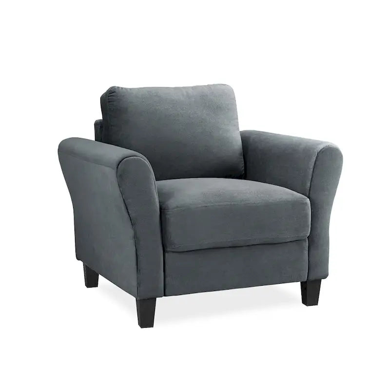 Poltrona d'accento in microfibra, monoposto – Grigio scuro / Caffè / Marrone / Ostrica / Blu