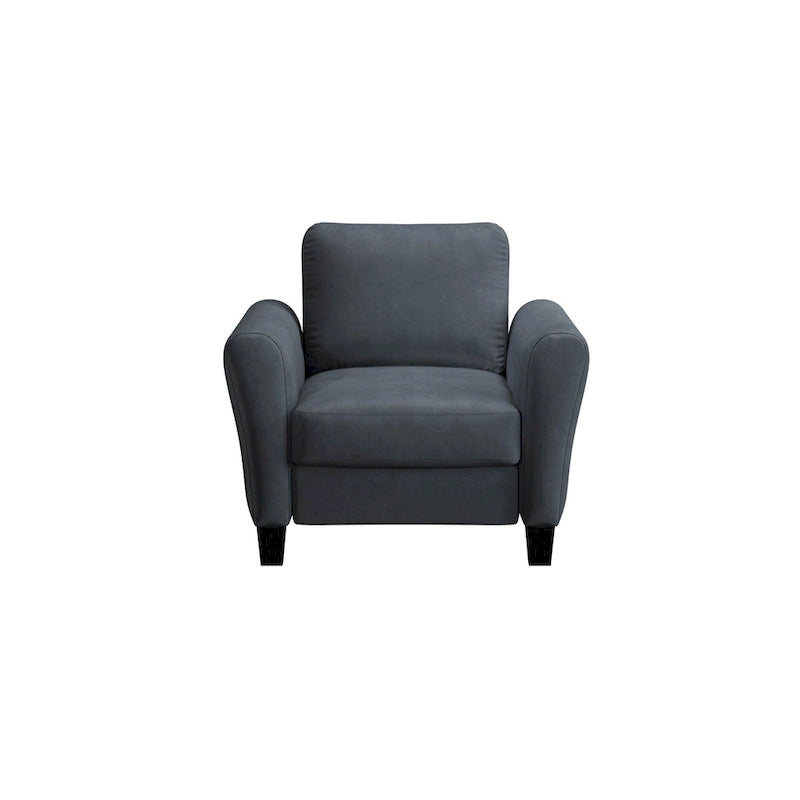 Poltrona d'accento in microfibra, monoposto – Grigio scuro / Caffè / Marrone / Ostrica / Blu