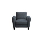 Poltrona d'accento in microfibra, monoposto – Grigio scuro / Caffè / Marrone / Ostrica / Blu