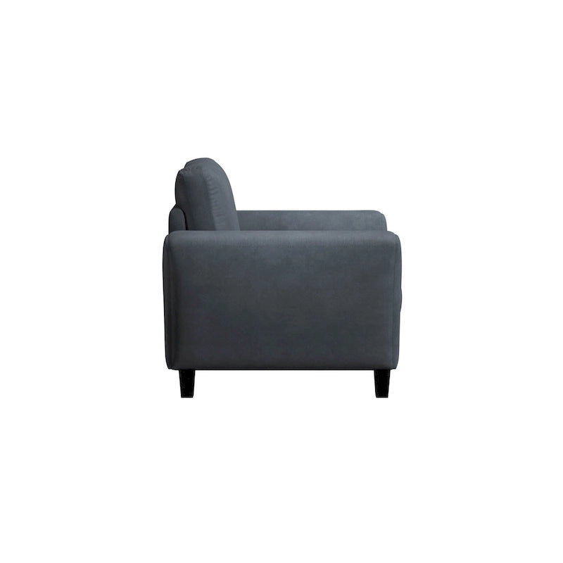 Poltrona d'accento in microfibra, monoposto – Grigio scuro / Caffè / Marrone / Ostrica / Blu