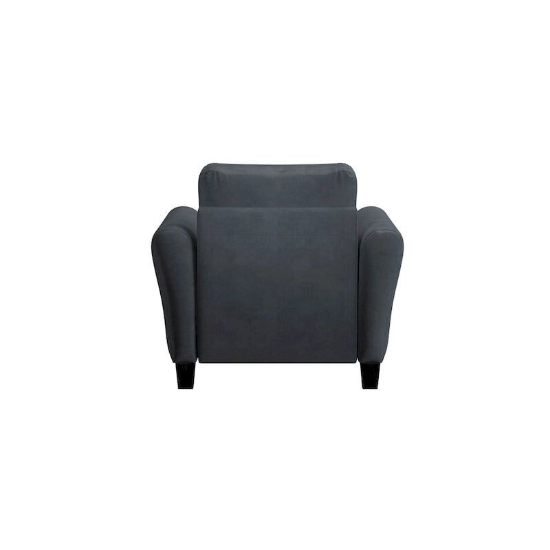 Poltrona d'accento in microfibra, monoposto – Grigio scuro / Caffè / Marrone / Ostrica / Blu