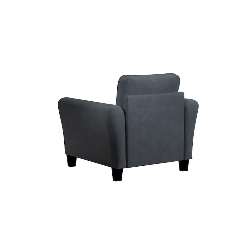Poltrona d'accento in microfibra, monoposto – Grigio scuro / Caffè / Marrone / Ostrica / Blu