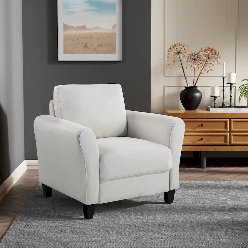 Poltrona d'accento in microfibra, monoposto – Grigio scuro / Caffè / Marrone / Ostrica / Blu