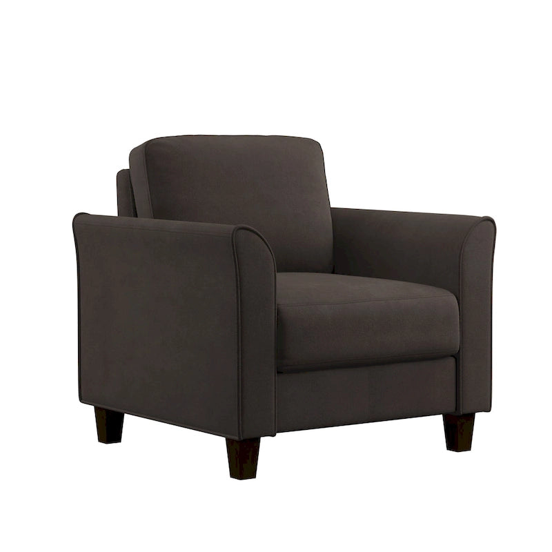 Poltrona d'accento in microfibra, monoposto – Grigio scuro / Caffè / Marrone / Ostrica / Blu