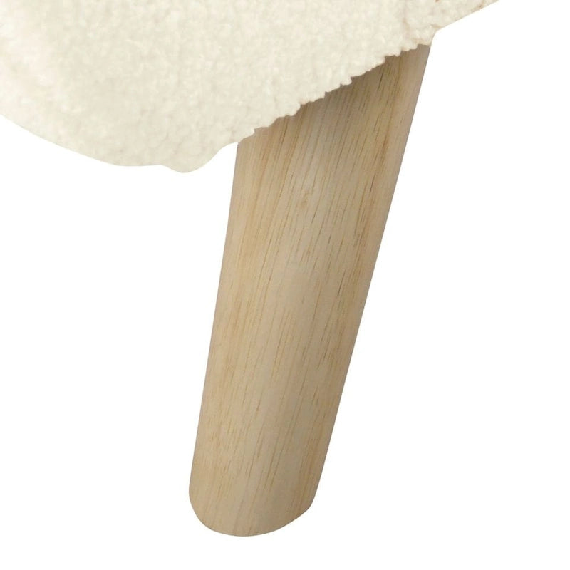Panca portaoggetti con gambe in legno, 152 cm, rivestita in crema/oliva/blu/marrone