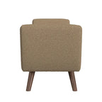 Panca portaoggetti con gambe in legno, 152 cm, rivestita in crema/oliva/blu/marrone