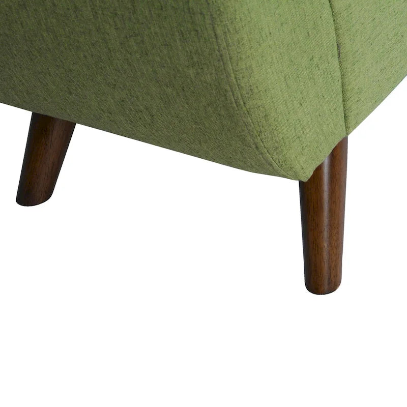 Panca portaoggetti con gambe in legno, 152 cm, rivestita in crema/oliva/blu/marrone
