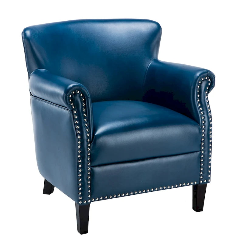 Poltrona Club in Similpelle, Posto Singolo | Rosso, Caramello, Verde acqua, Cammello, Blu navy, Carbone