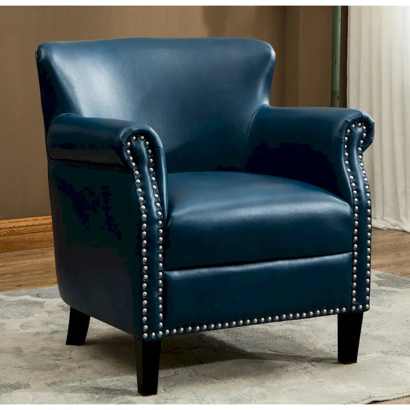 Poltrona Club in Similpelle, Posto Singolo | Rosso, Caramello, Verde acqua, Cammello, Blu navy, Carbone