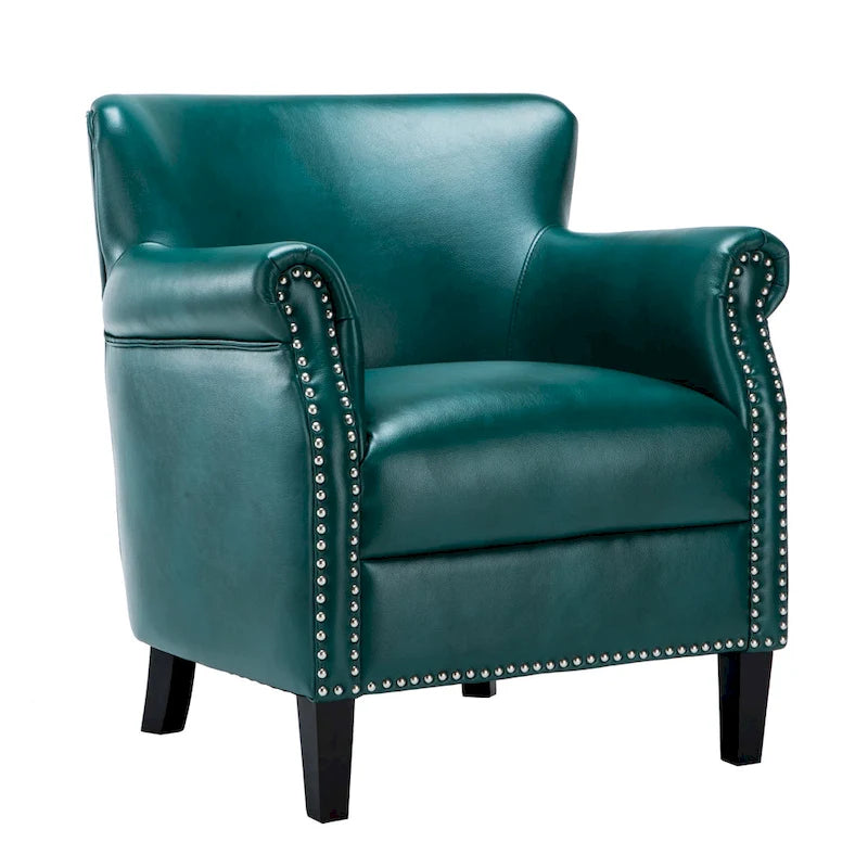 Poltrona Club in Similpelle, Posto Singolo | Rosso, Caramello, Verde acqua, Cammello, Blu navy, Carbone