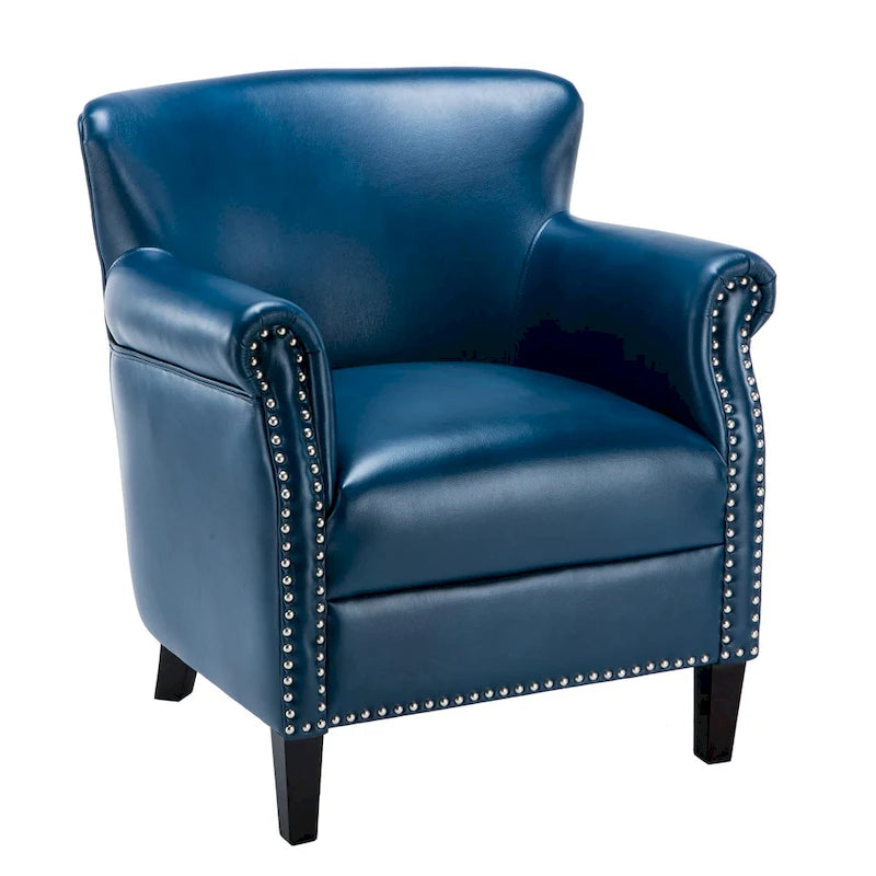 Poltrona Club in Similpelle, Posto Singolo | Rosso, Caramello, Verde acqua, Cammello, Blu navy, Carbone