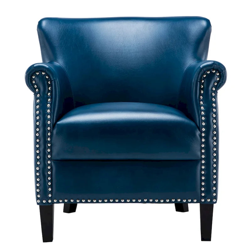 Poltrona Club in Similpelle, Posto Singolo | Rosso, Caramello, Verde acqua, Cammello, Blu navy, Carbone