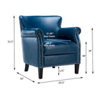 Poltrona Club in Similpelle, Posto Singolo | Rosso, Caramello, Verde acqua, Cammello, Blu navy, Carbone