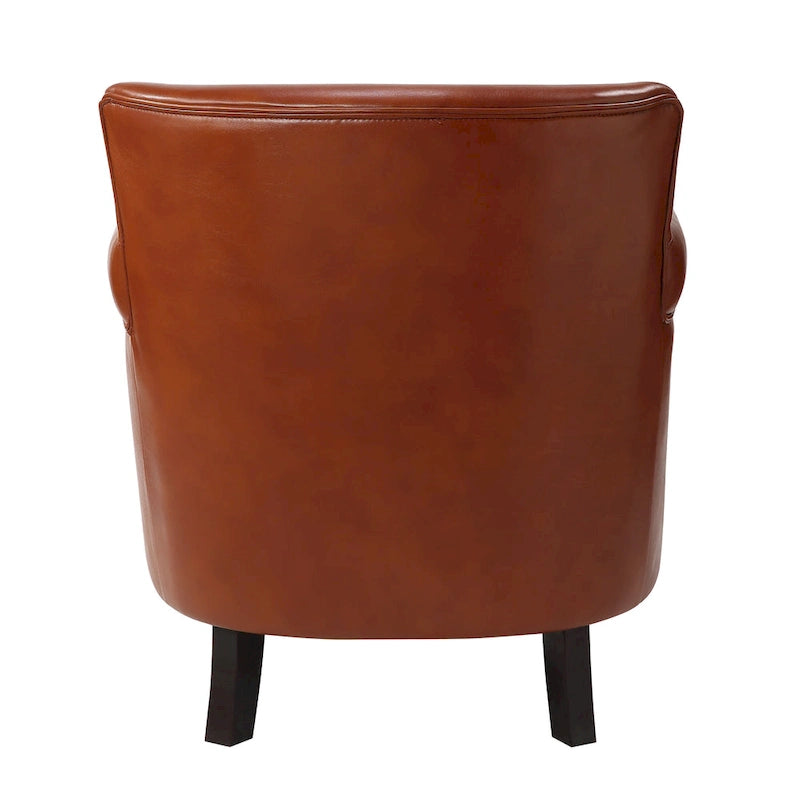 Poltrona Club in Similpelle, Posto Singolo | Rosso, Caramello, Verde acqua, Cammello, Blu navy, Carbone