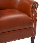 Poltrona Club in Similpelle, Posto Singolo | Rosso, Caramello, Verde acqua, Cammello, Blu navy, Carbone