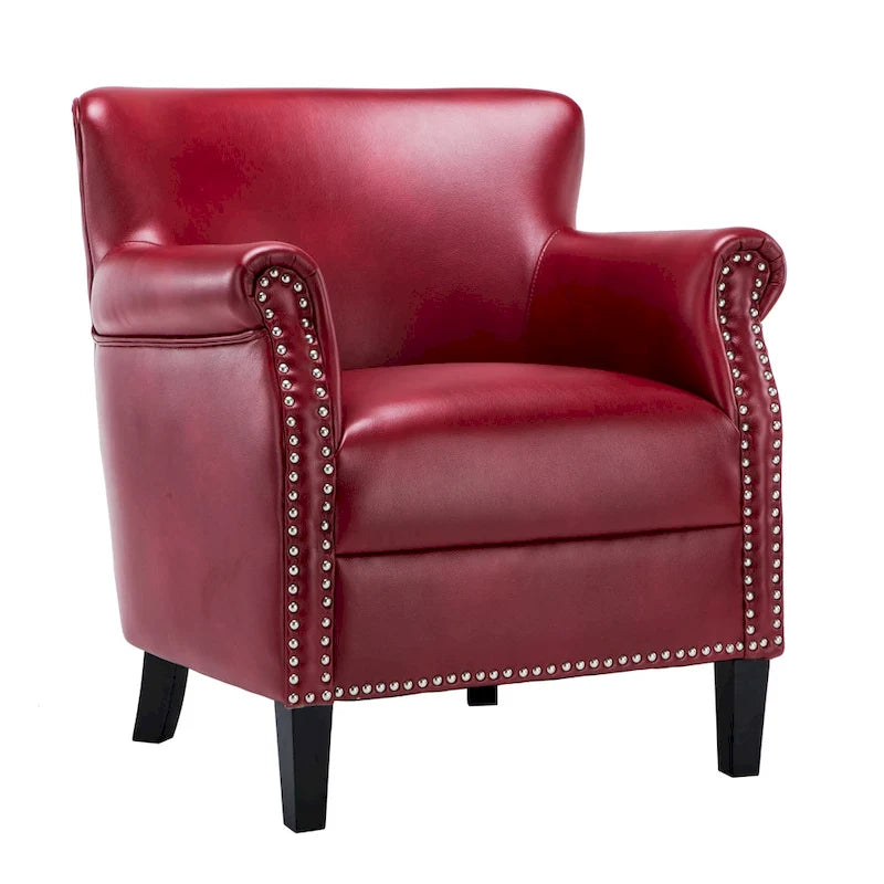 Poltrona Club in Similpelle, Posto Singolo | Rosso, Caramello, Verde acqua, Cammello, Blu navy, Carbone