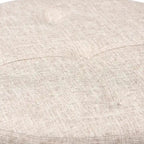 Pouf/Ottoman rotondo trapuntato beige/grigio, stile contemporaneo, 1 posto