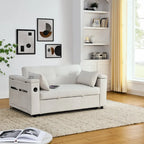 Divano Letto Estraibile Nero, Recliner 3-in-1, 2 Posti