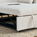 Divano Letto Estraibile Nero, Recliner 3-in-1, 2 Posti