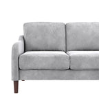 Divano a 3 posti in velluto verde/grigio, stile moderno, 3 posti a sedere