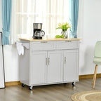 Carrello da cucina su ruote nero/bianco/grigio con cassetti, armadietti e portasciugamani
