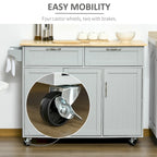 Carrello da cucina su ruote nero/bianco/grigio con cassetti, armadietti e portasciugamani