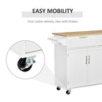 Carrello da cucina su ruote nero/bianco/grigio con cassetti, armadietti e portasciugamani