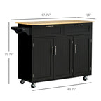 Carrello da cucina su ruote nero/bianco/grigio con cassetti, armadietti e portasciugamani