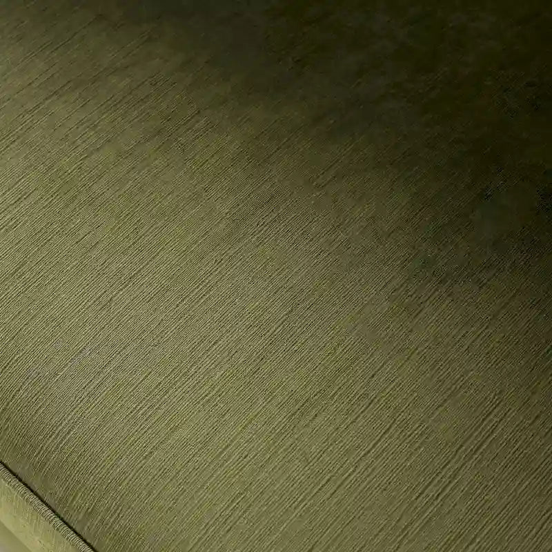 Divano in microfibra trapuntato verde oliva, stile transizionale, 3 posti