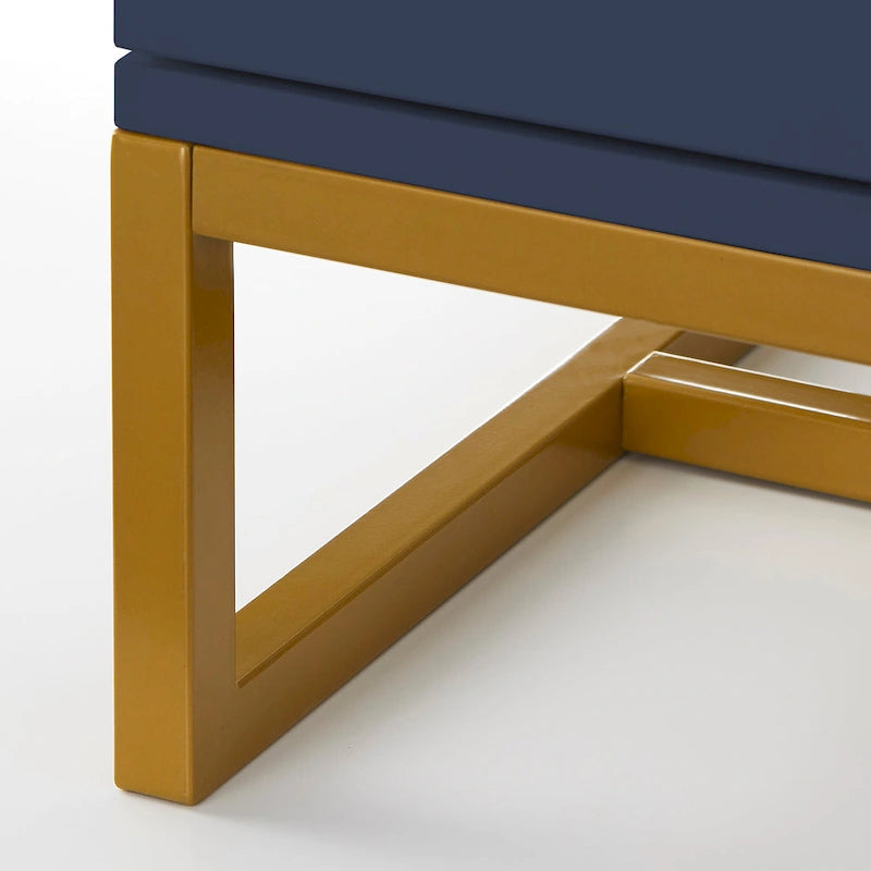 Madia moderna bianca/blu indaco con gambe a slitta – 1 unità