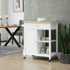 Carrello da Cucina su Ruote con Spazio Contenitore, Grigio / Nero / Bianco, per Uso Domestico