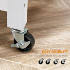 Carrello da Cucina su Ruote con Spazio Contenitore, Grigio / Nero / Bianco, per Uso Domestico